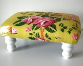 Whimsical Asian Chinoiserie Footstool Ottoman