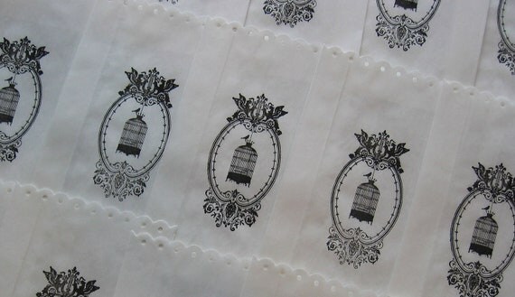 Wedding Cake Candy Bar Favor Bags - Vintage Birdcage design Il_570xn