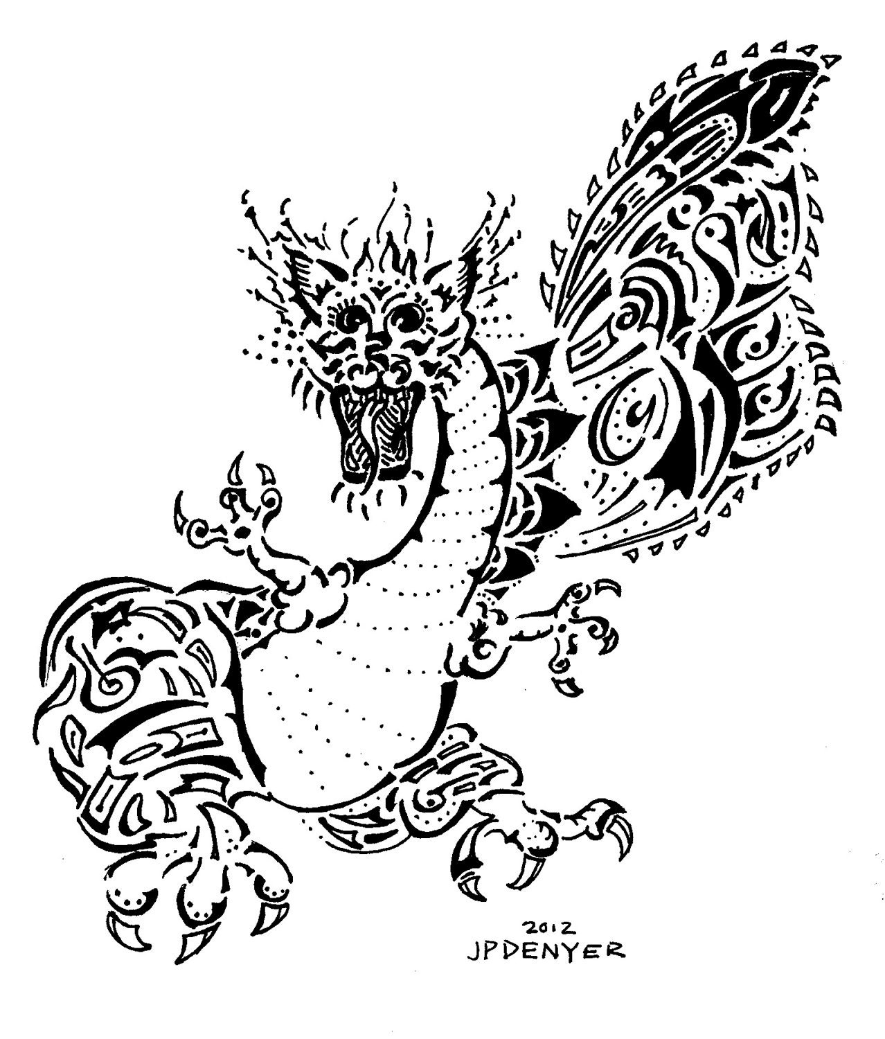 Fine Art titled "Tribal Dragon"