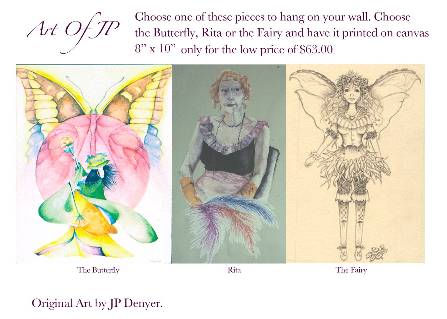 Art Of JP Denyer now on CANVAS ready to hang