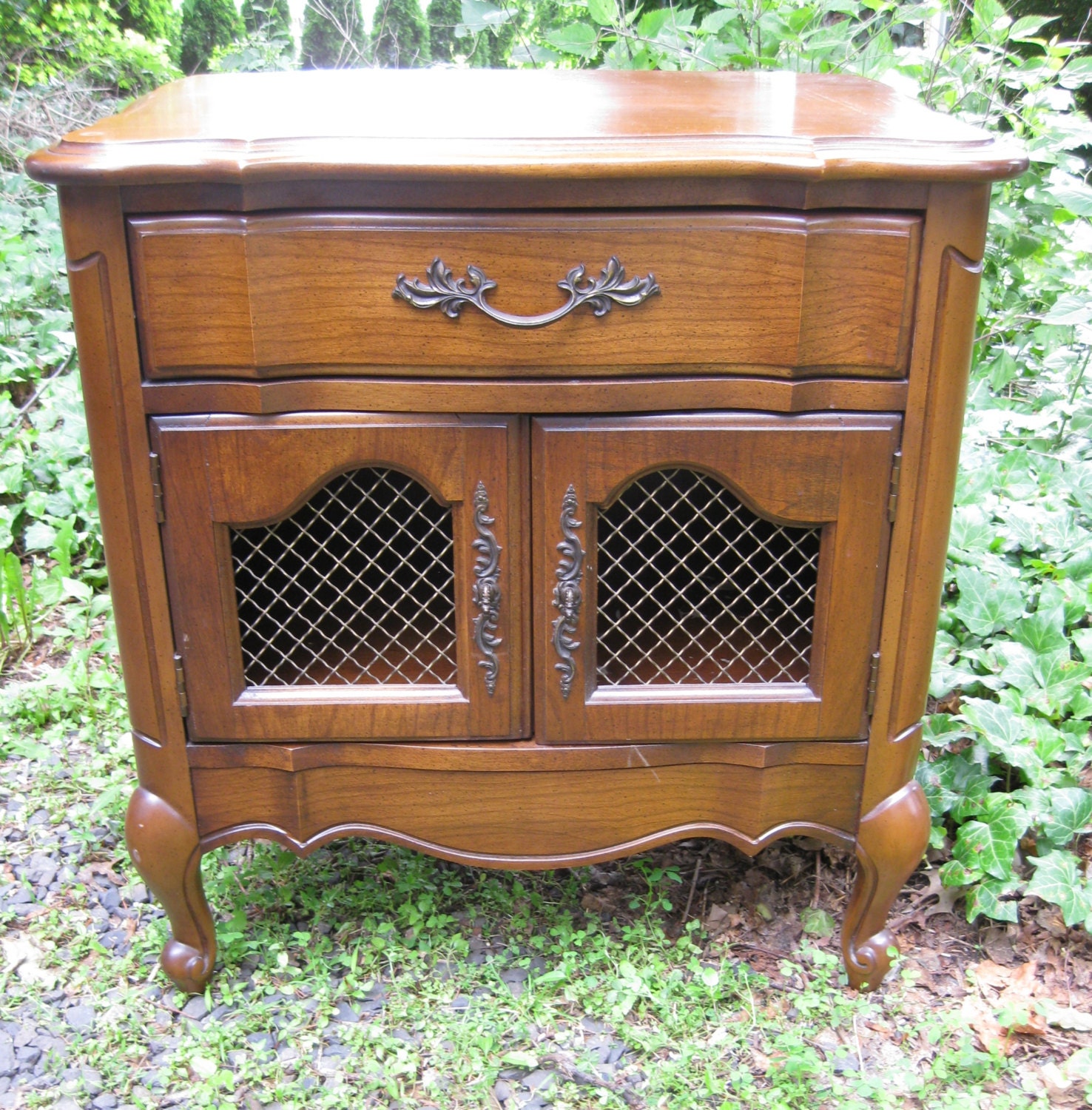 Nightstand French Romantique Vintage Custom Paint to Order Poppy Cottage