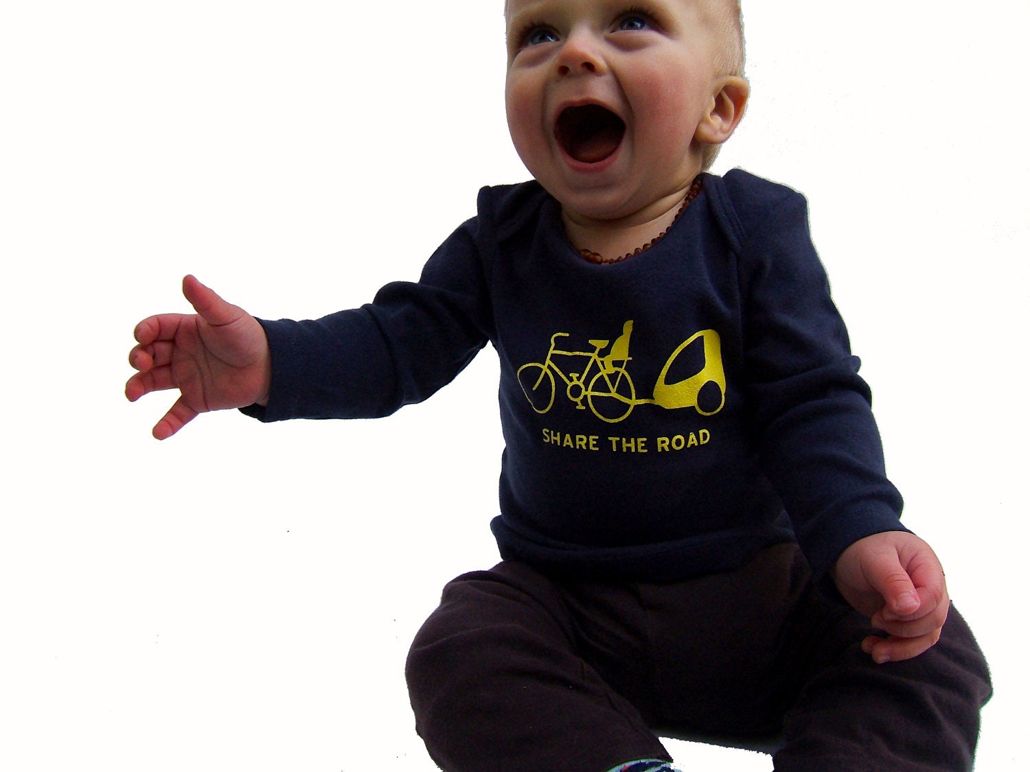 SHARE THE ROAD Infant Long Sleeve Lap Tee (3-6m, 6-12 m, 12-18 m)