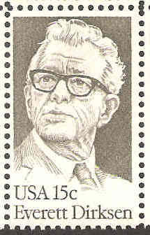 1981 Everett M. Dirksen 15 cent Postage Stamps Unused