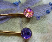 Glass bobby pins Fairy Roses