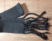 Black belt - hand woven with tasseled finish (6 feet)