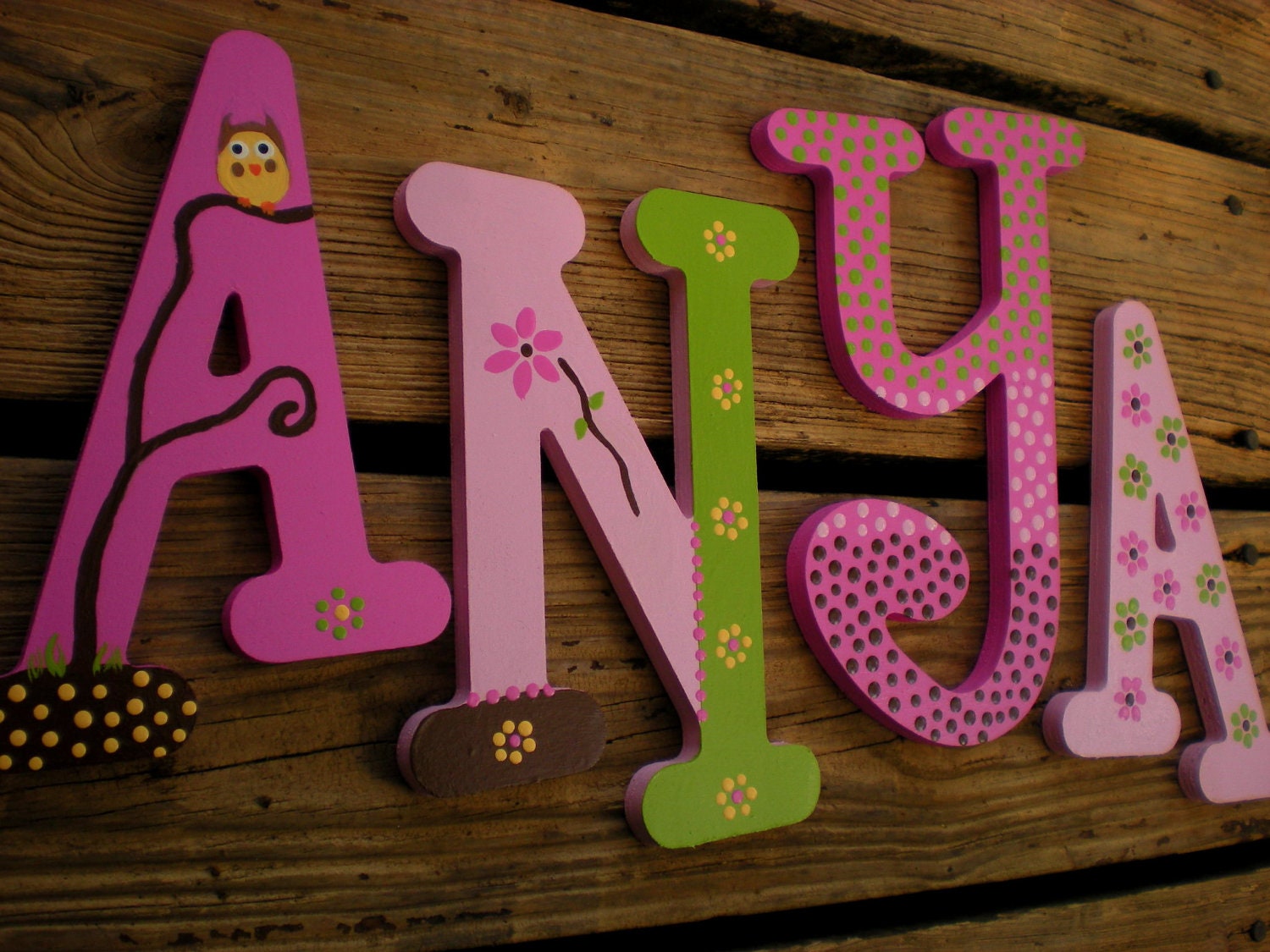 Wall Name Letters for Childrens Room or Nursery - Whimsical Font