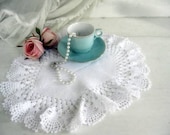 Doily, Centerpiece, Crochet, Shabby Cottage, French Country Decor, Romantic Home, by mailordervintage on etsy