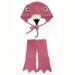 Baby Flamingo Hat and Booties Costume Set, Handmade and Knitted