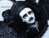 Edgar Allan Poe Crypt Bat Wing Cameo Necklace