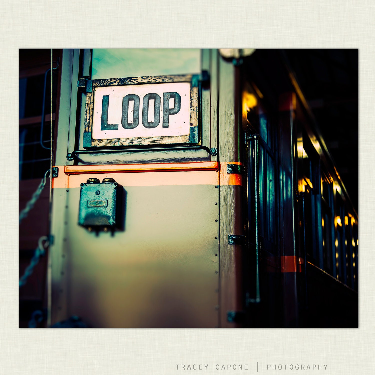 Train Photography - Chicago Wall Decor, Vintage train art -  Towards the Loop - Chicago Loop train, Chicago Photography, Home Decor