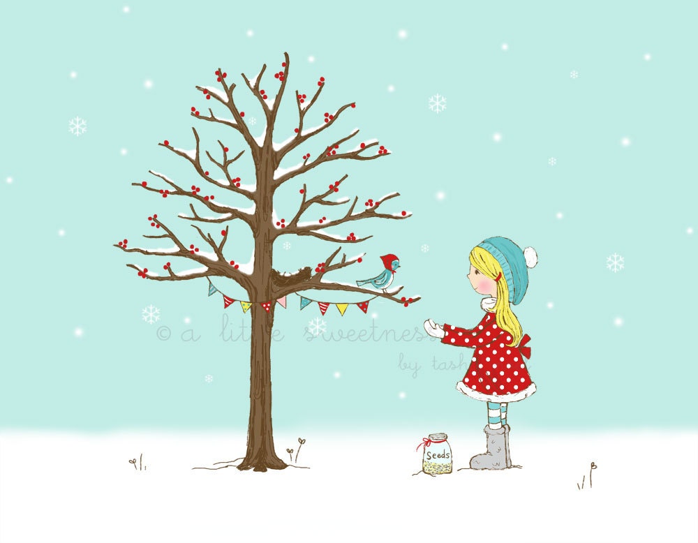 Here Little Bird Illustration