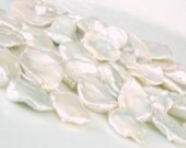White Keshi Freshwater Petal Pearls- Set of 10