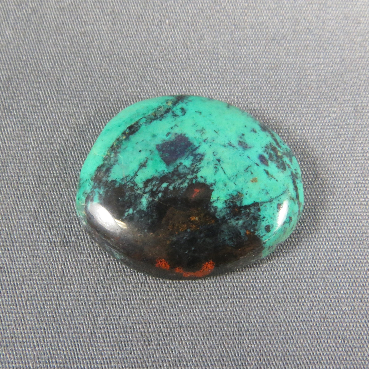 Sonora Sunrise Cabochon Chrysocolla, Cuprite Designer Cabochon