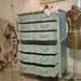 Painted Cottage Chic Shabby Aqua Romantic Dresser CH327