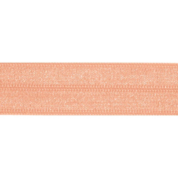 Peach Fold Over Elastic For Baby Headbands - 5 Yards of 5/8 Inch FOE
