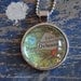 Map Pendant Necklace from Vintage Atlas New Orleans Louisiana LA