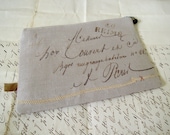 From Reims to Paris vintage linen  purse