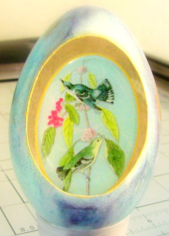 Birds On A Branch Goose Egg Ornament