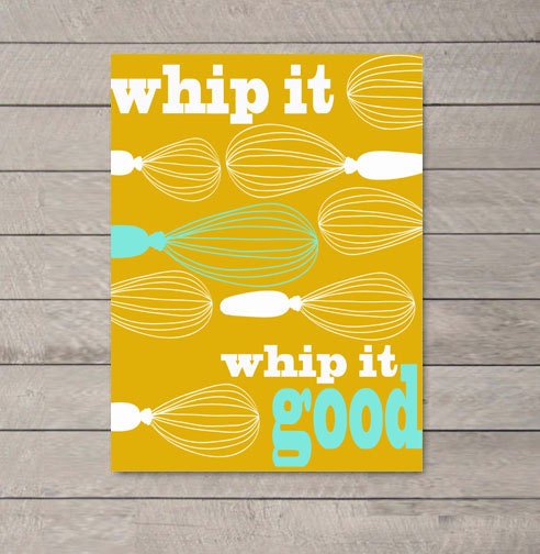 Whip It, Whip It Good, Baking / Cooking Design, Digital Print, 8 x 10 Colors Customizable