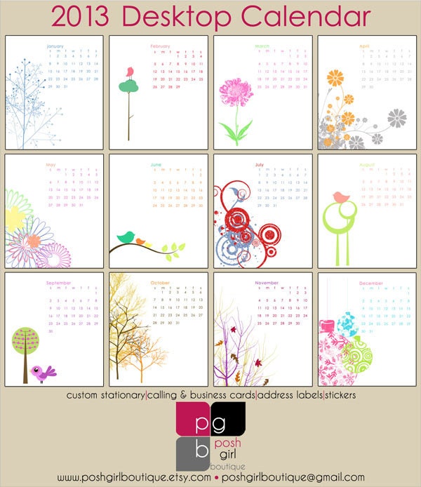2013 Mod and Retro CD Case Desk Calendar
