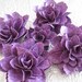 Handmade Speckled Purple Paper Flowers - Set of 5