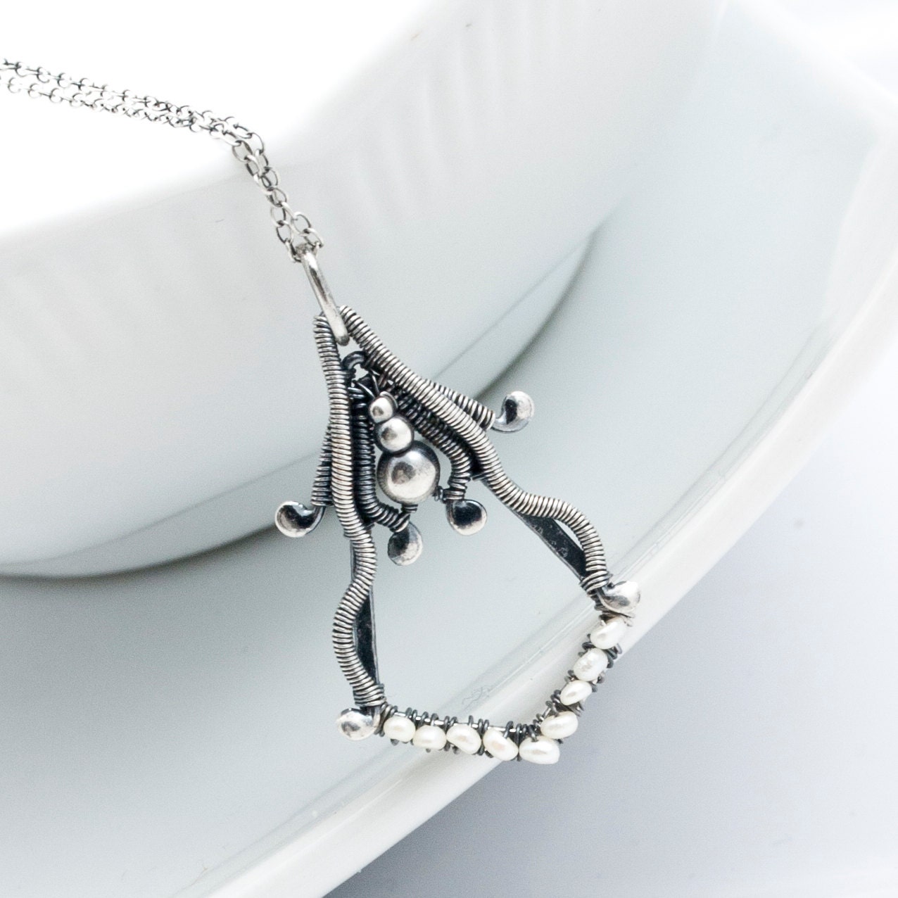 Pearl Pendant - June Birthstone Pendant - Lorelei