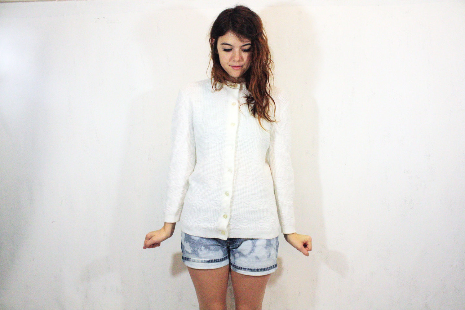 White Cardigan S