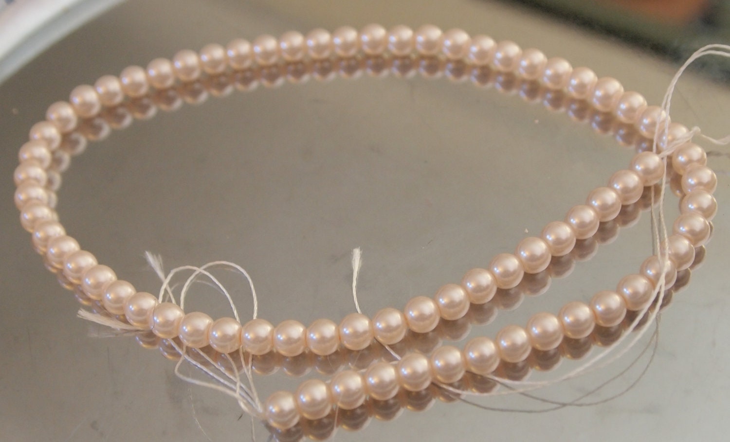DEAL of the MONTH - EXTENDED - Peach Blush Glass Pearls - 6mm round - 72 Pcs