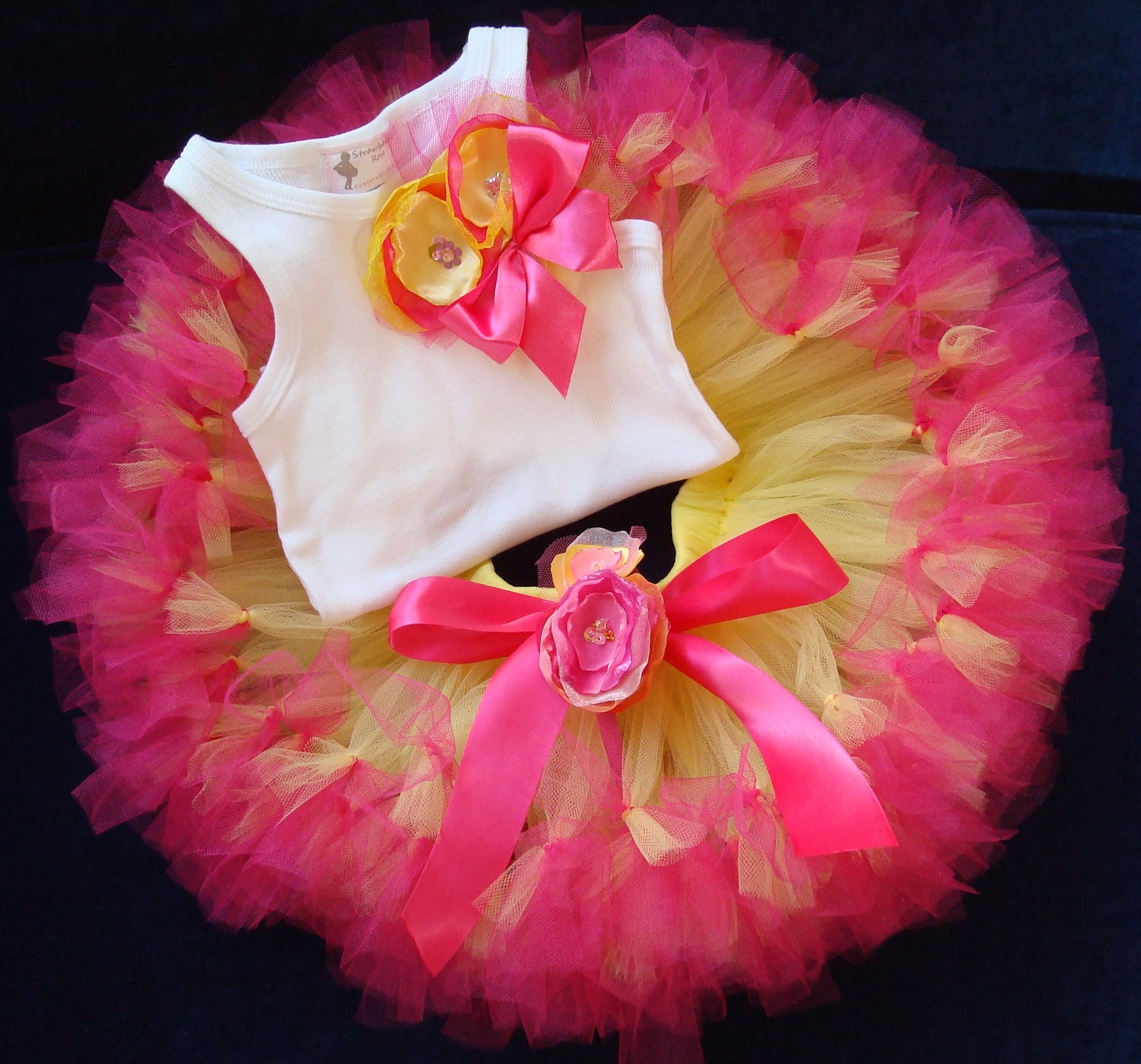 Sweet Strawberrie Lemonade Petti Tutu Dress Set