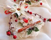 Rustic White Christmas Tree Wreath