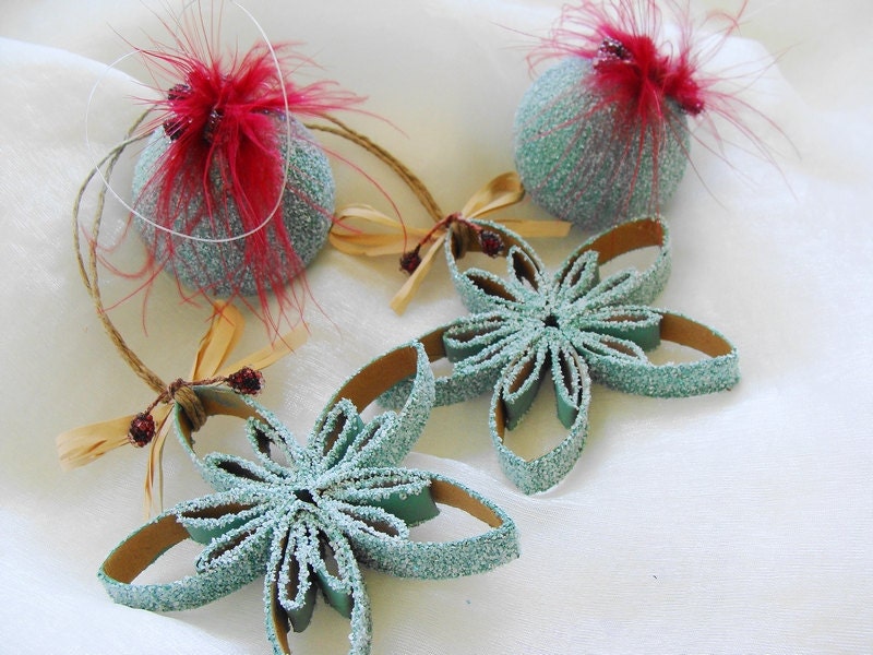 Christmas Ornament, Snowflake Ornament, Tree Ornament, Tree Decoration, Aqua, Mint, Table Decoration