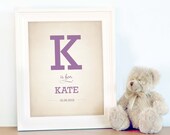 Vintage Initial Print