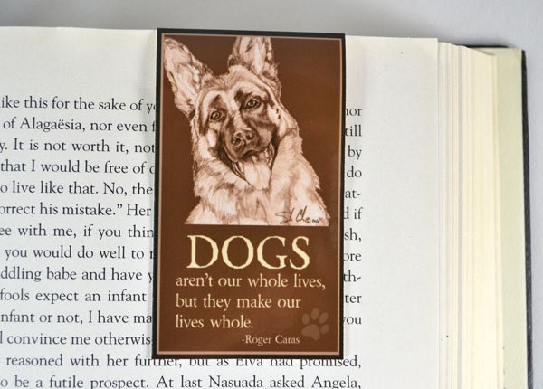 German Shepherd Magnetic Bookmark- Whole Life