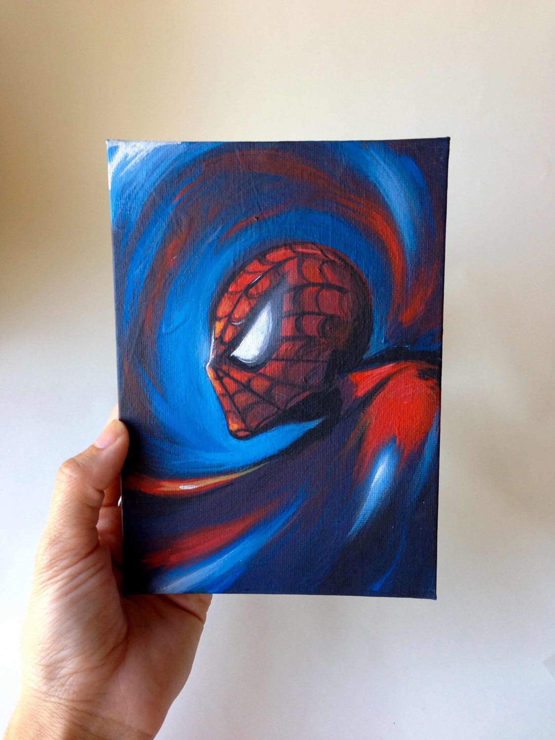 Spider Man Original Acrylic Painting, Super Hero Series