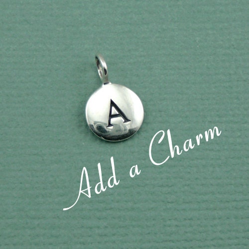 Add a Charm - personalized ID pendant - initial charm - zodiac charm - ONLY sold with purchase