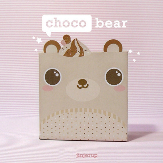 Choco Bear Giftbox Printable PDF