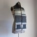 SALE - GREY SCARF - recycled scarf - striped scarf - sweater scarf - wool scarf