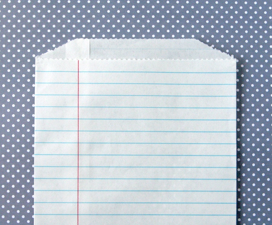 Notebook Paper Bags (20) - Goody or Favor Bags - Midi Size Il_170x135