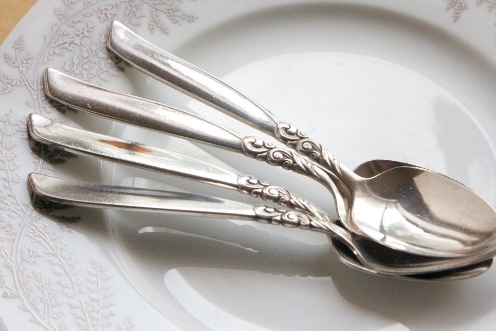Silverware, South Seas Pattern, Tea Spoons, Beach Wedding Flatware