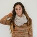 Cream infinity scarf, cream scarf, chunky, tan, beige, natural, neutral, spring, winter, autumn, circle scarf, loop scarf, mothers day