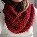 Brooke Chunky Infinity Scarf Cowl, Cranberry Red