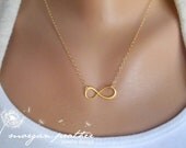 Infinity Necklace in Gold - Infinity Pendant Charm - Dainty petite - Perfect Gift - morganprather