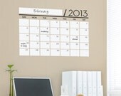 Unique Dry Erase Board Decal - Wall Calendar - Vinyl Wall Sticker