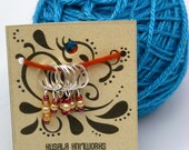Small Pearl Burgundy Stitch Markers