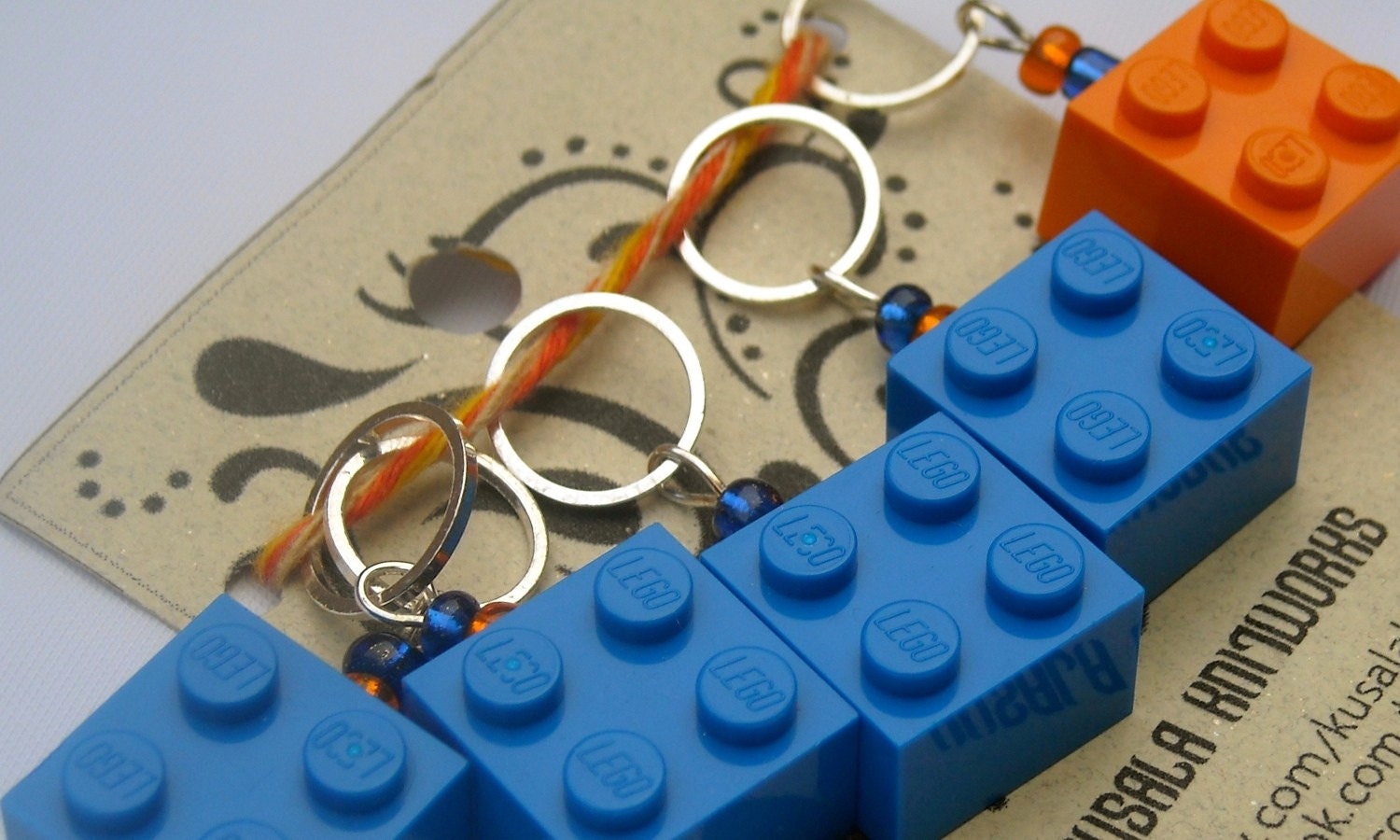Lego Brick Stitch Markers- 5 pieces