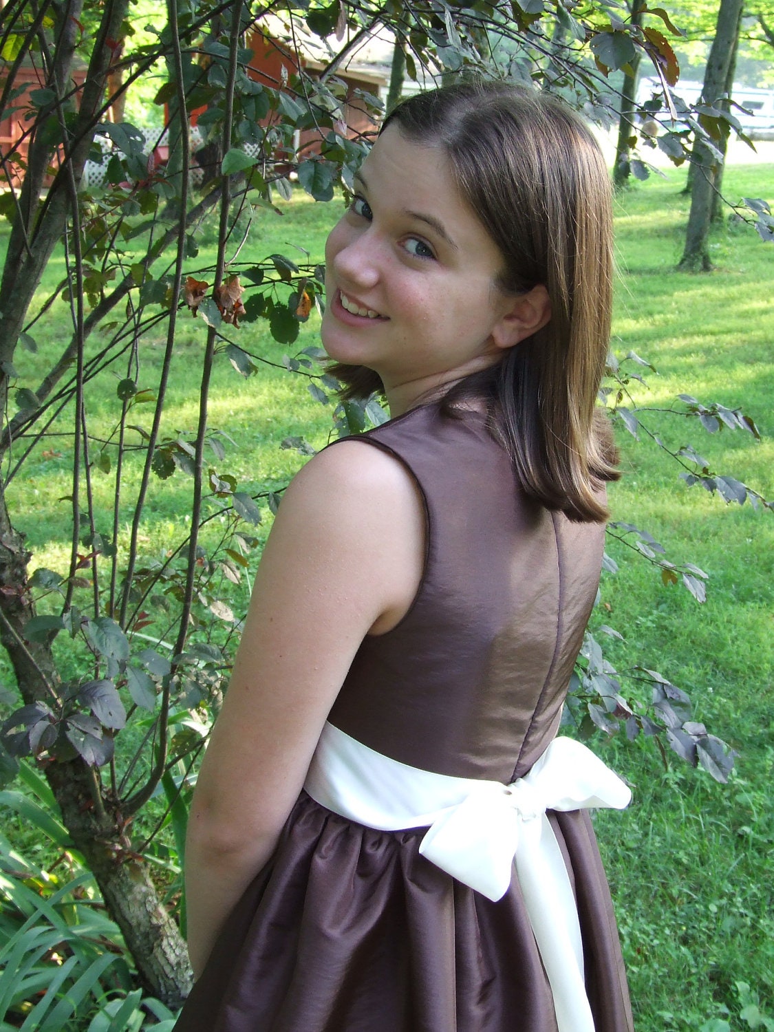 Tea Length Flower Girl Dress