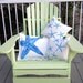 Little sea stars starfish pair of indoor outdoor pillows 12"x12" set of two coastal beach children's ocean nautical Crabby Chris Original