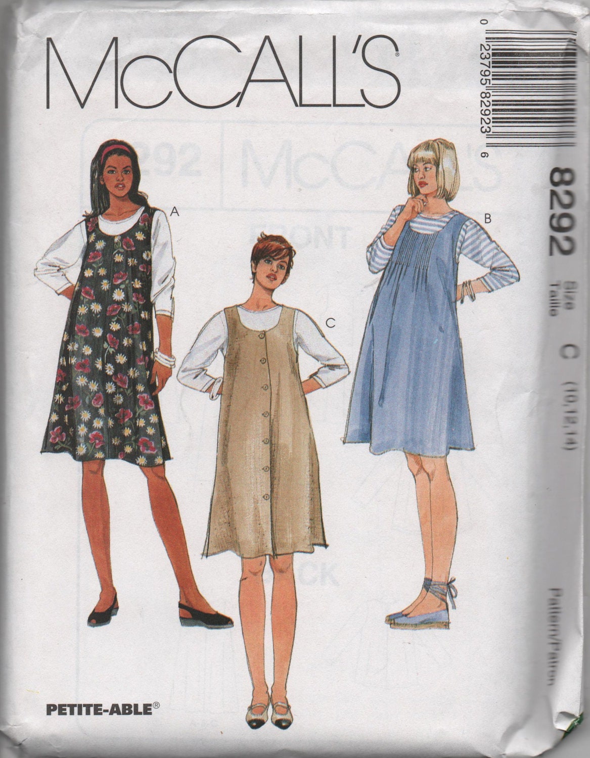 Ladies Petite Jumper By McCalls Sewing Pattern A-Line Jumper Pattern Maternity