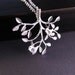 Family Tree Necklace, Silver with Bird Initial Charms, Personalized Necklace, Pendant Necklace, Mother Jewelry, Gift for Mom