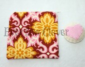 Reusable Snack Bag, Reusable Sandwich Bag, Zipper Top Snack Bag, BPA Free, Small, Amy Butler Lotus